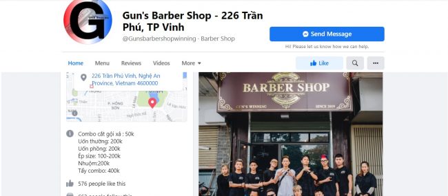 Top 9 tiệm cắt tóc nam đẹp tại TP.Vinh - Nghệ An 15 Gun's Barber Shop