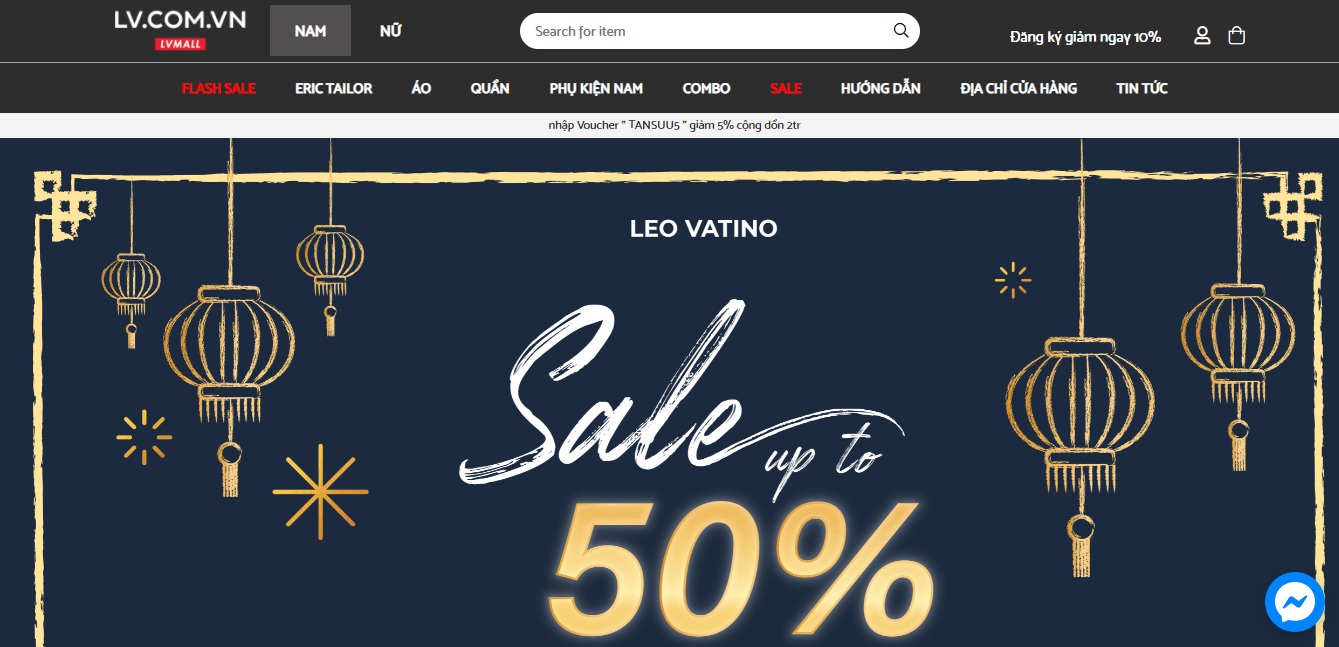 Shop quần áo nam Leovatino 