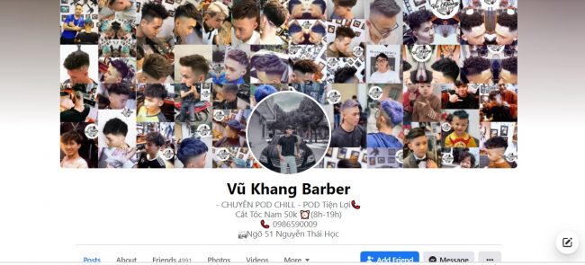 Top 9 tiệm cắt tóc nam đẹp tại TP.Vinh - Nghệ An 10 Vũ Khang Barber shop