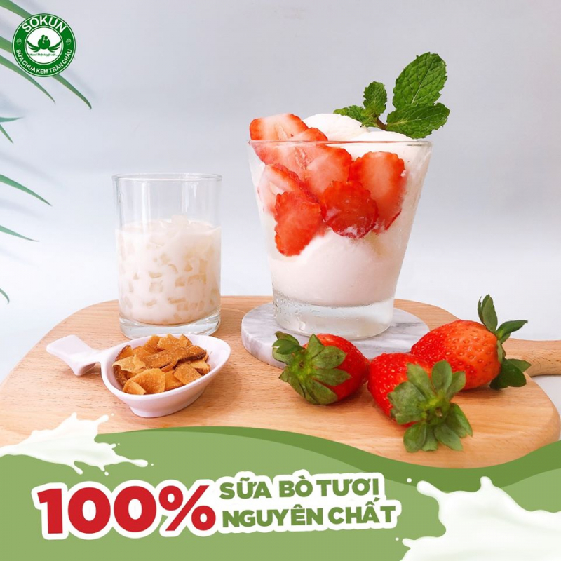 Sữa chua kem ngọc trai SOKUN